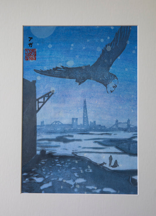 Nocturnes, Thames River Views, Original Japanese Woodcut