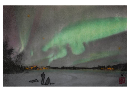 Aurora Borealis Myths, Fine Art Print - A2 size